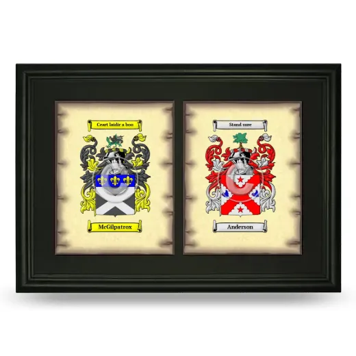 Double Coat of Arms Framed - Black