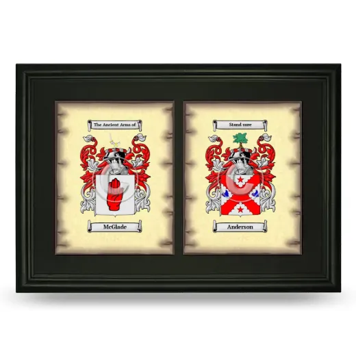 Double Coat of Arms Framed - Black