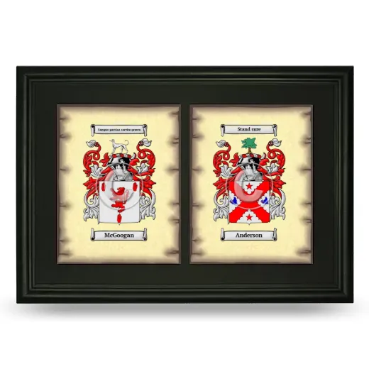 Double Coat of Arms Framed - Black