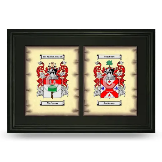 Double Coat of Arms Framed - Black