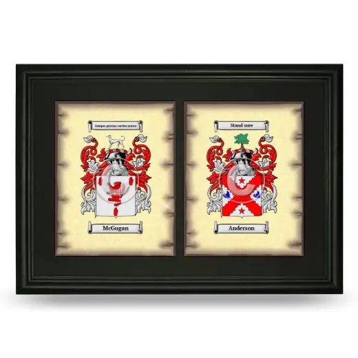 Double Coat of Arms Framed - Black