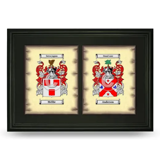 Double Coat of Arms Framed - Black