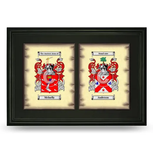 Double Coat of Arms Framed - Black