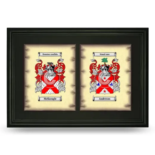 Double Coat of Arms Framed - Black