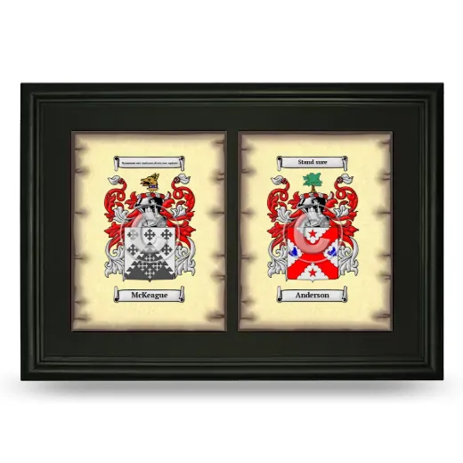 Double Coat of Arms Framed - Black