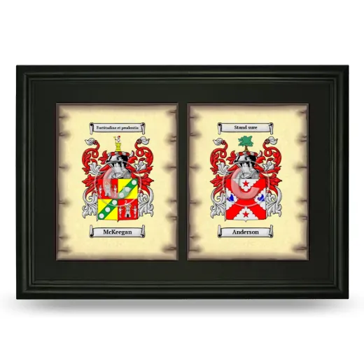 Double Coat of Arms Framed - Black