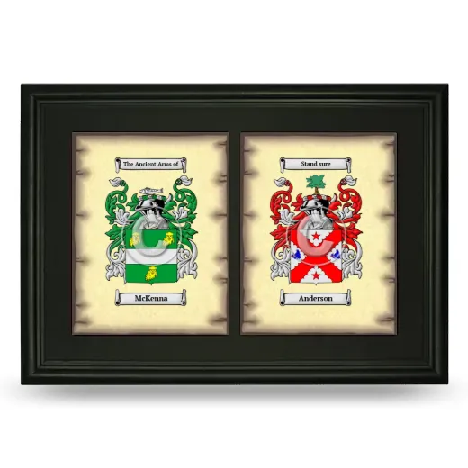 Double Coat of Arms Framed - Black