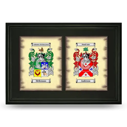 Double Coat of Arms Framed - Black