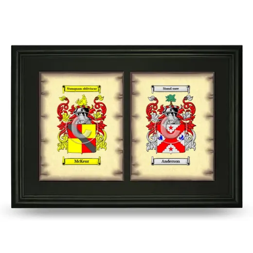 Double Coat of Arms Framed - Black
