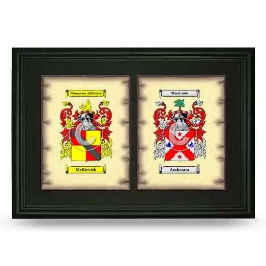 Double Coat of Arms Framed - Black