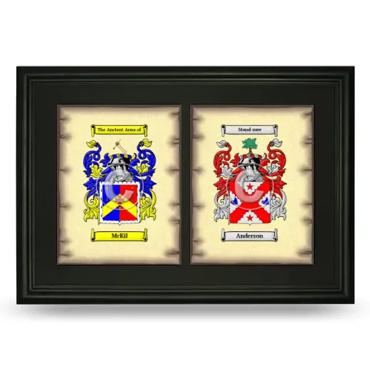 Double Coat of Arms Framed - Black