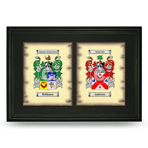 Double Coat of Arms Framed - Black