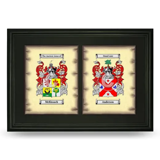 Double Coat of Arms Framed - Black
