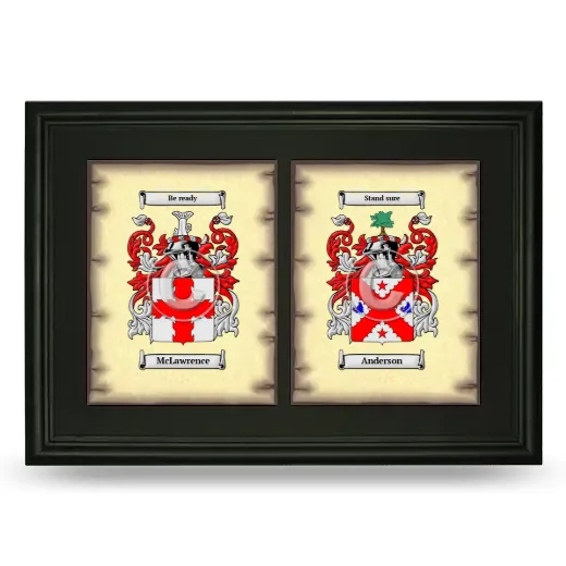 Double Coat of Arms Framed - Black