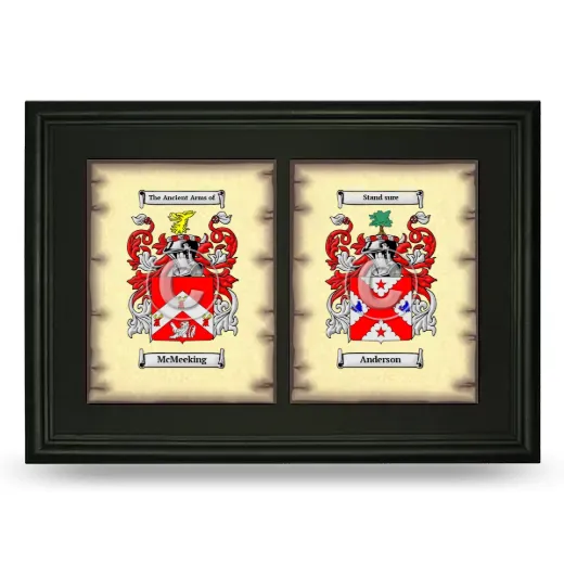 Double Coat of Arms Framed - Black