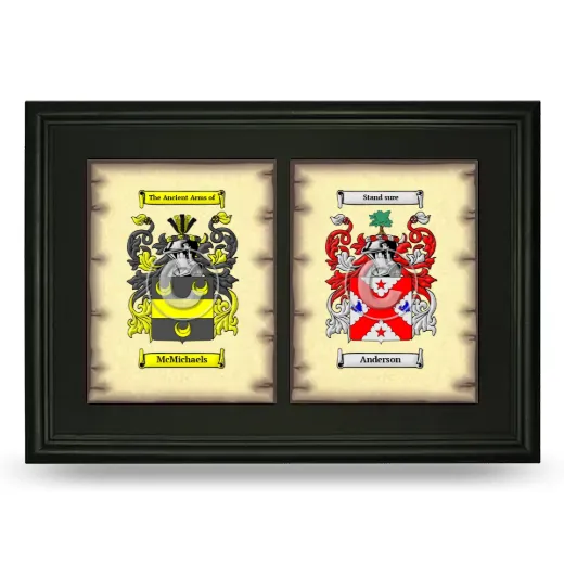 Double Coat of Arms Framed - Black