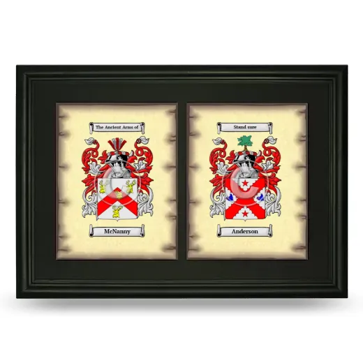 Double Coat of Arms Framed - Black