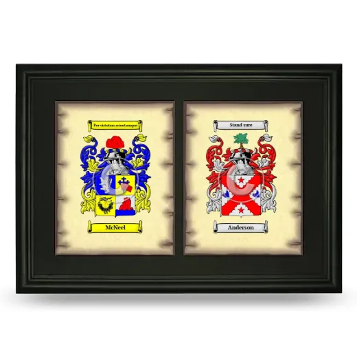 Double Coat of Arms Framed - Black