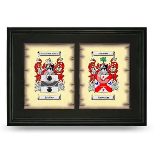 Double Coat of Arms Framed - Black