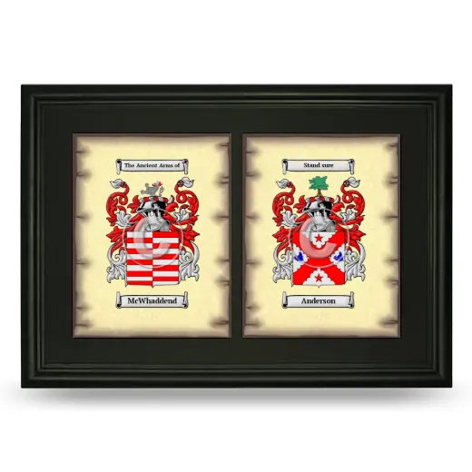 Double Coat of Arms Framed - Black