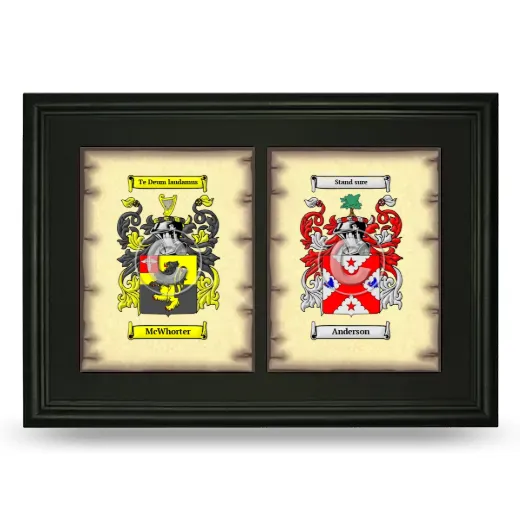 Double Coat of Arms Framed - Black