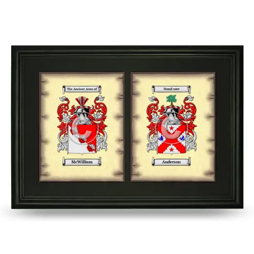 Double Coat of Arms Framed - Black