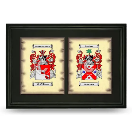 Double Coat of Arms Framed - Black