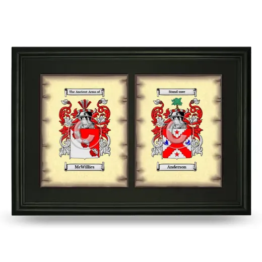 Double Coat of Arms Framed - Black