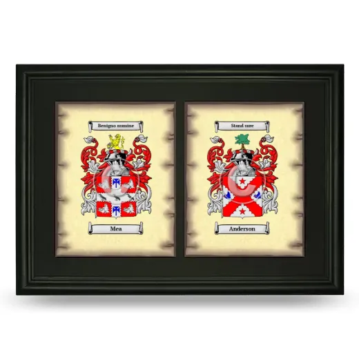 Double Coat of Arms Framed - Black