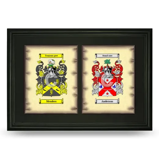 Double Coat of Arms Framed - Black