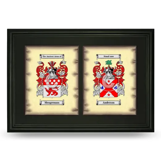 Double Coat of Arms Framed - Black