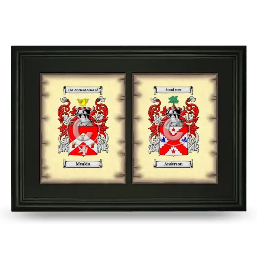 Double Coat of Arms Framed - Black