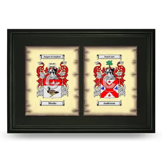 Double Coat of Arms Framed - Black