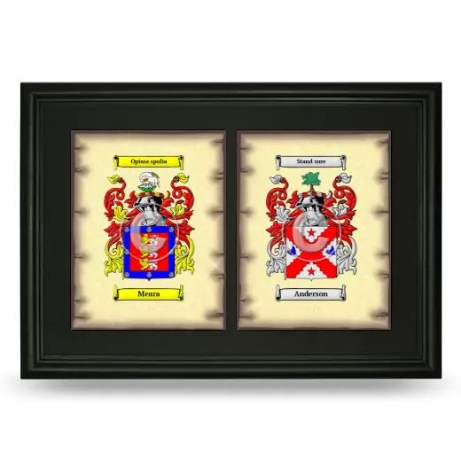 Double Coat of Arms Framed - Black