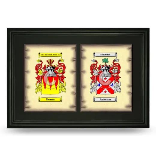 Double Coat of Arms Framed - Black
