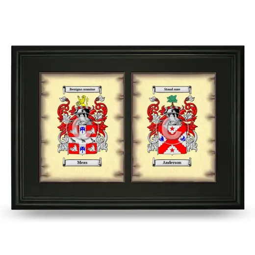 Double Coat of Arms Framed - Black