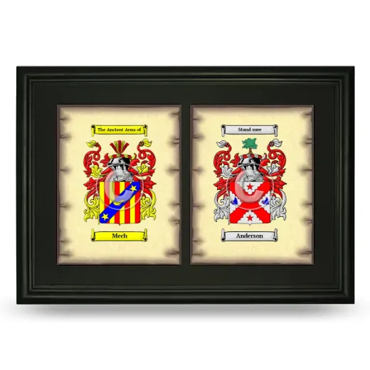 Double Coat of Arms Framed - Black