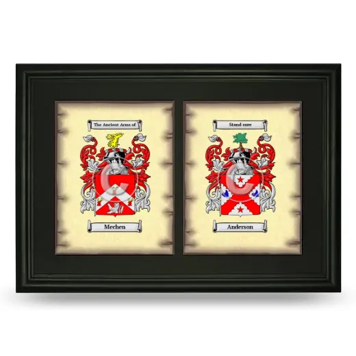Double Coat of Arms Framed - Black