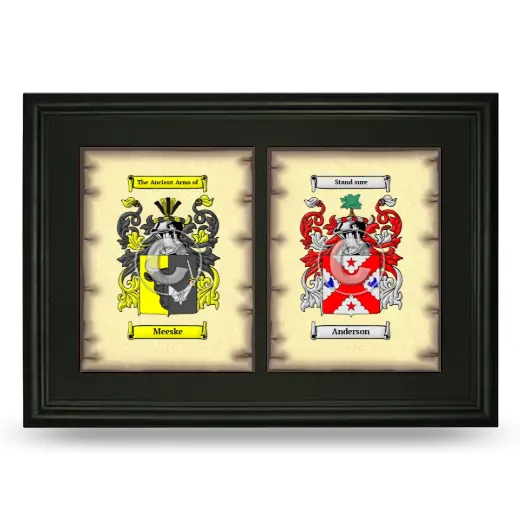 Double Coat of Arms Framed - Black