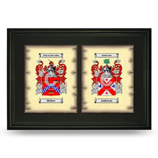 Double Coat of Arms Framed - Black