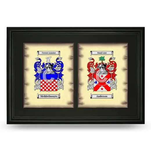 Double Coat of Arms Framed - Black