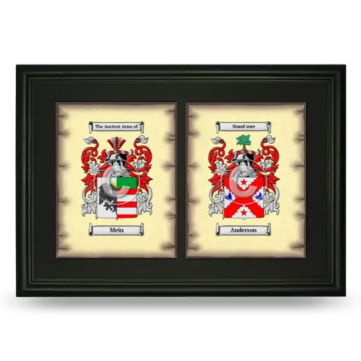 Double Coat of Arms Framed - Black