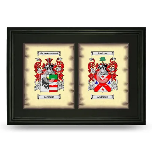 Double Coat of Arms Framed - Black