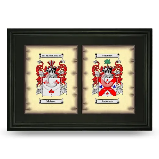Double Coat of Arms Framed - Black