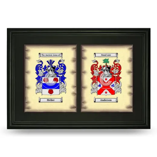 Double Coat of Arms Framed - Black