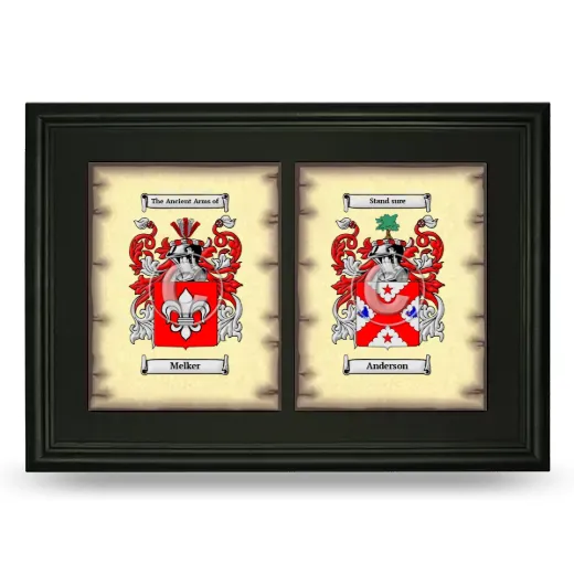 Double Coat of Arms Framed - Black