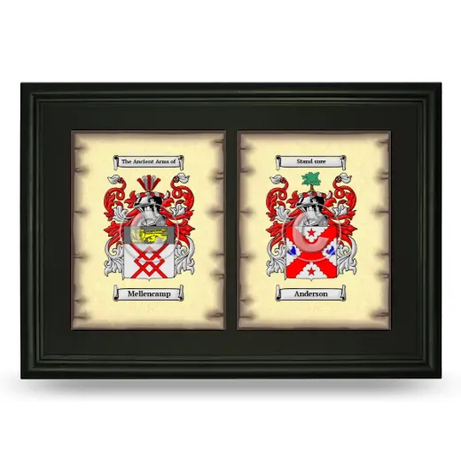 Double Coat of Arms Framed - Black