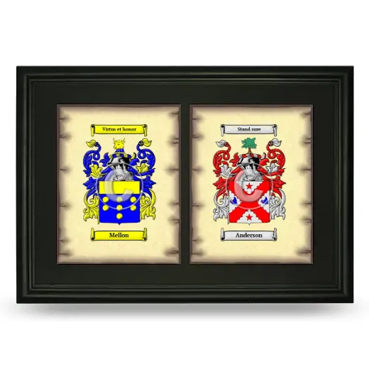 Double Coat of Arms Framed - Black