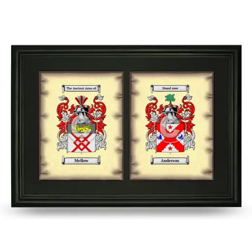Double Coat of Arms Framed - Black