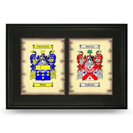 Double Coat of Arms Framed - Black